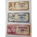 YUGOSLAVIA 1968-1981 . TEN 10 - ONE HUNDRED 100 DINARA BANKNOTES
